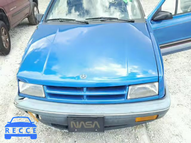 1991 DODGE SHADOW 3B3XP45K7MT567943 зображення 6