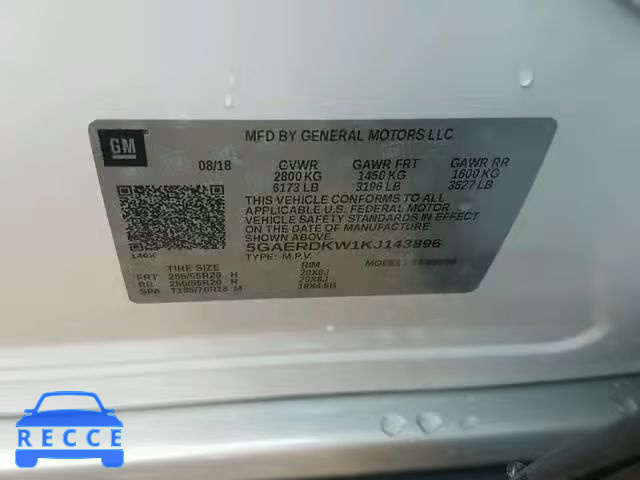 2019 BUICK ENCLAVE AV 5GAERDKW1KJ143896 image 9