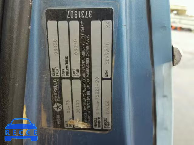 1977 DODGE RAM 100 D14BF7S021420 зображення 9