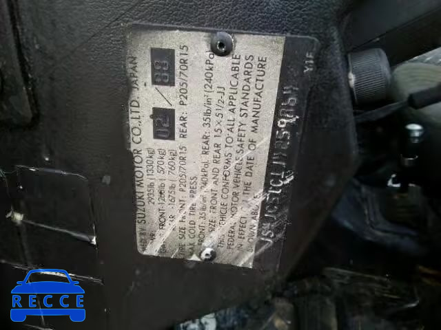 1988 SUZUKI SAMURAI JS4JC51C1J4259864 Bild 9