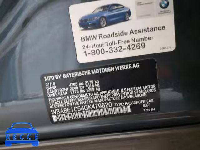 2016 BMW 330E WBA8E1C54GK479620 image 9