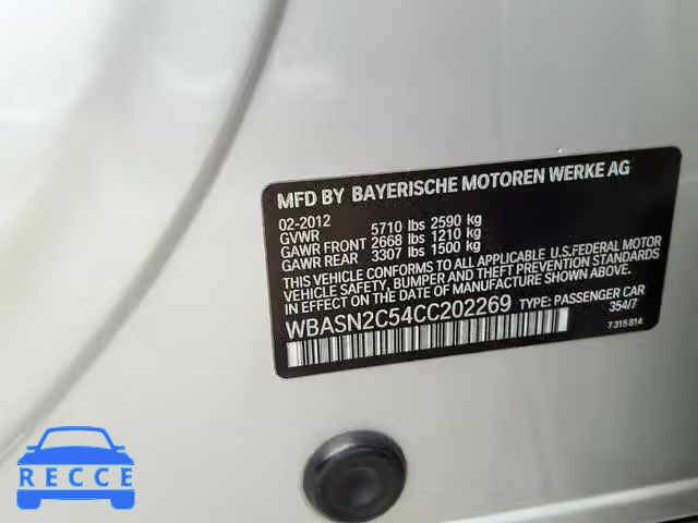 2012 BMW 535 IGT WBASN2C54CC202269 зображення 9