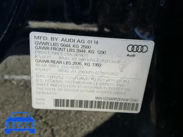 2014 AUDI SQ5 PREMIU WA1CGAFP2EA081260 image 9