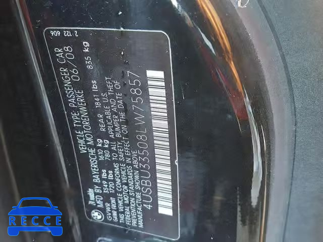 2008 BMW Z4 3.0 4USBU33508LW75857 image 9