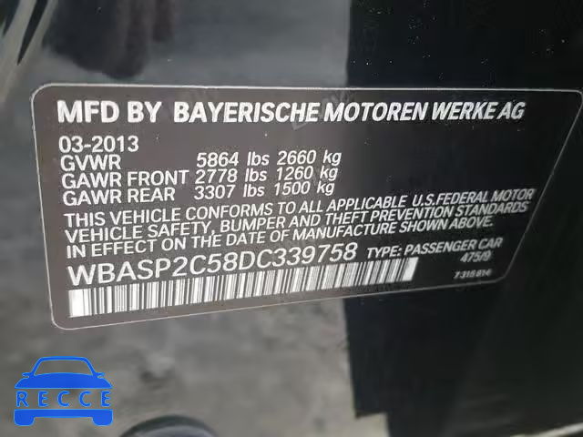 2013 BMW 535 XIGT WBASP2C58DC339758 зображення 9