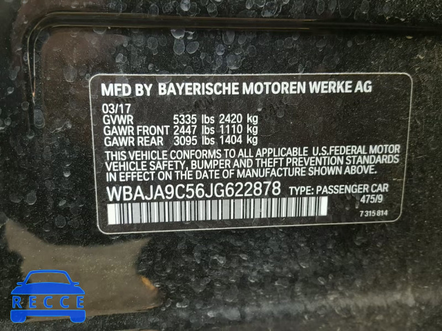 2018 BMW 530E WBAJA9C56JG622878 image 9
