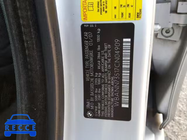 2007 BMW 530 XIT WBANN73517CN04909 image 9