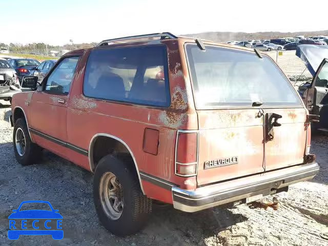 1989 CHEVROLET BLAZER S10 1GNCS18Z9K8241132 image 2