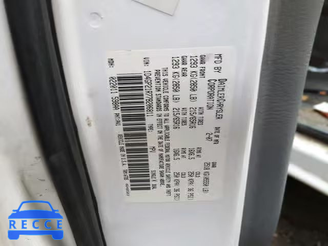 2007 DODGE CARAVAN C/ 1D4GP21R77B206811 image 9