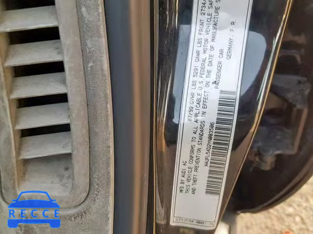 2000 AUDI A8 QUATTRO WAUFL54D2YN003506 image 9