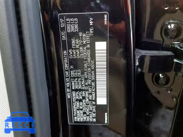 2018 VOLVO XC90 T5 YV4102PK0J1350860 image 9