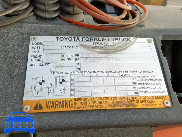 2003 TOYOTA FORKLIFT 79575 image 9