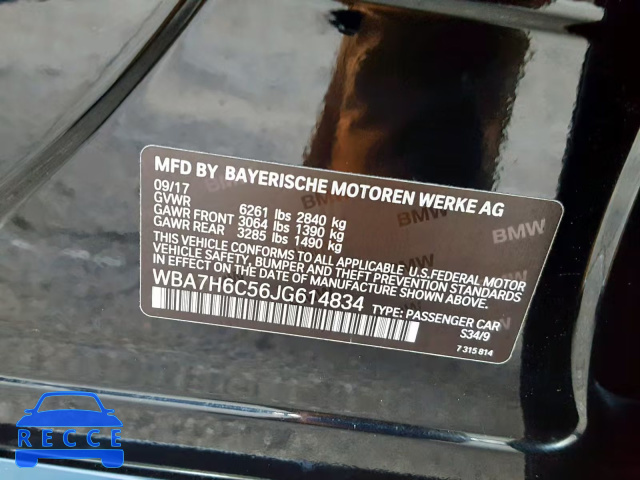 2018 BMW M760 XI WBA7H6C56JG614834 Bild 9