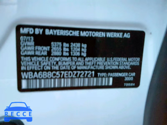 2014 BMW 640 XI WBA6B8C57EDZ72721 image 9