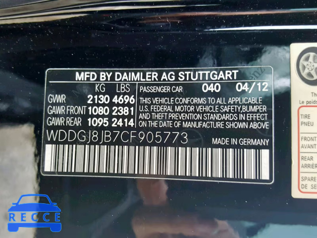 2012 MERCEDES-BENZ C 350 4MAT WDDGJ8JB7CF905773 image 9