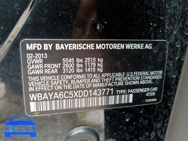 2013 BMW 740 I WBAYA6C5XDD143771 image 9