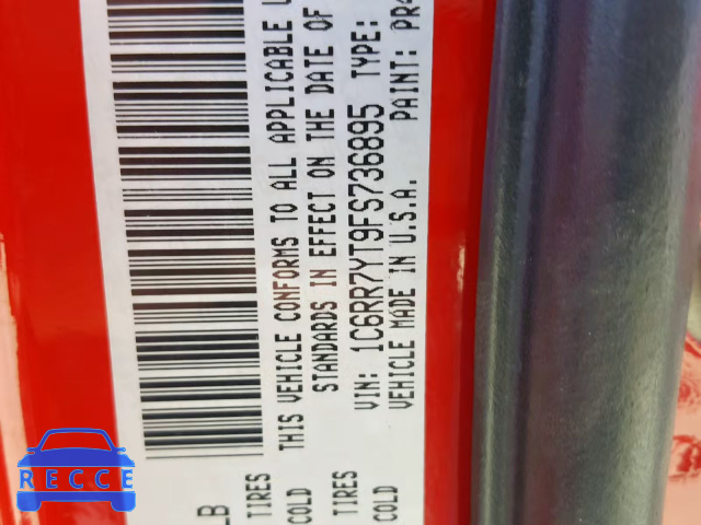 2015 RAM 1500 REBEL 1C6RR7YT9FS736895 Bild 9