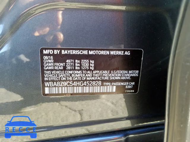 2017 BMW 330 XIGT WBA8Z9C54HG452828 зображення 9