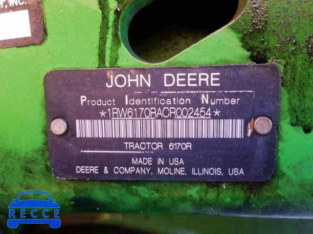 2012 JOHN DEERE TRACTOR 1RW6170RACR002454 Bild 9