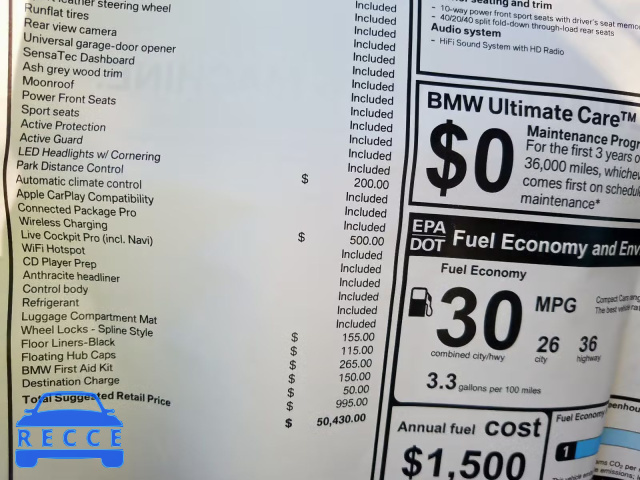 2019 BMW 330I WBA5R1C51KAK11887 зображення 8