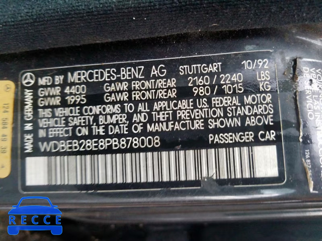 1993 MERCEDES-BENZ 300 D WDBEB28E8PB878008 image 9