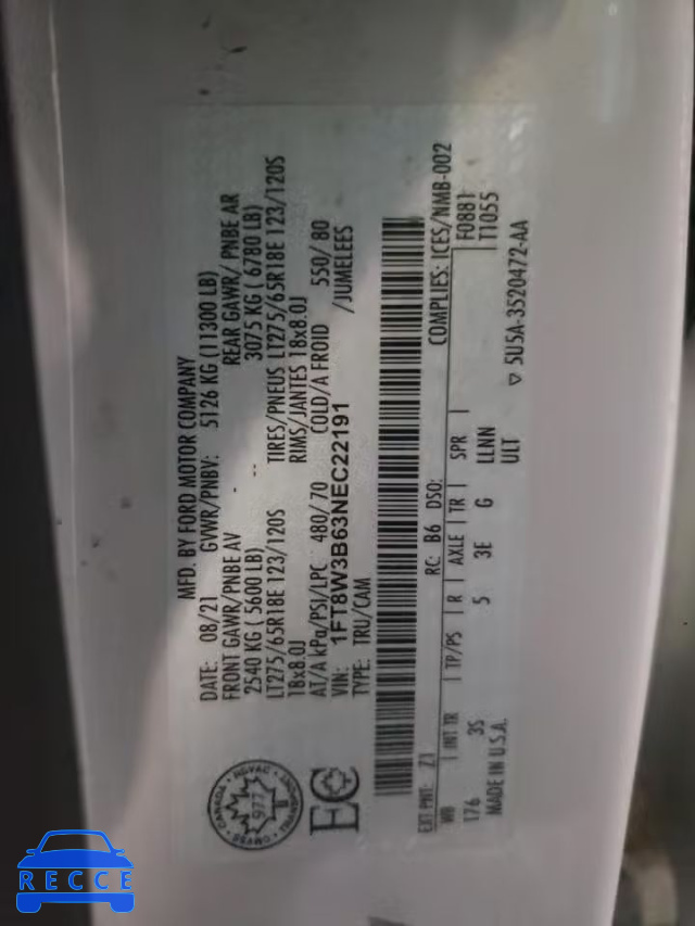 2022 FORD F350 SUPER 1FT8W3B63NEC22191 image 11