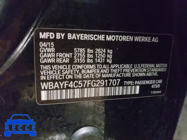 2015 BMW 740 LXI WBAYF4C57FG291707 image 11