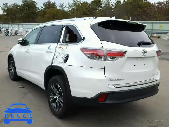 2016 TOYOTA HIGHLANDER 5TDJKRFH1GS230119 зображення 2