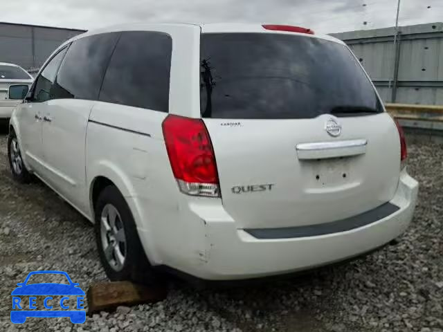 2007 NISSAN QUEST S/SE 5N1BV28U67N132878 image 2