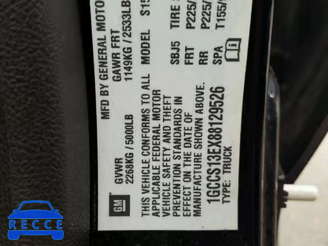 2008 CHEVROLET COLORADO 1GCCS13EX88129526 image 8