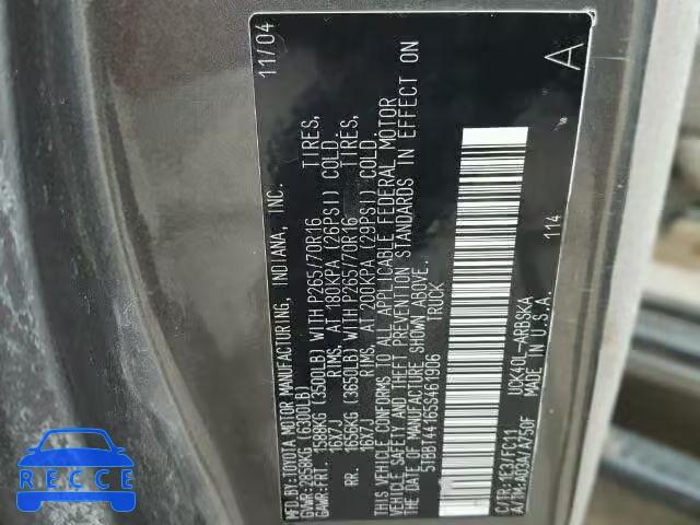 2005 TOYOTA TUNDRA ACC 5TBBT44165S461906 image 9