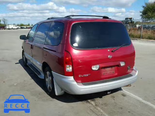 2001 NISSAN QUEST GXE 4N2ZN15T71D814168 image 2
