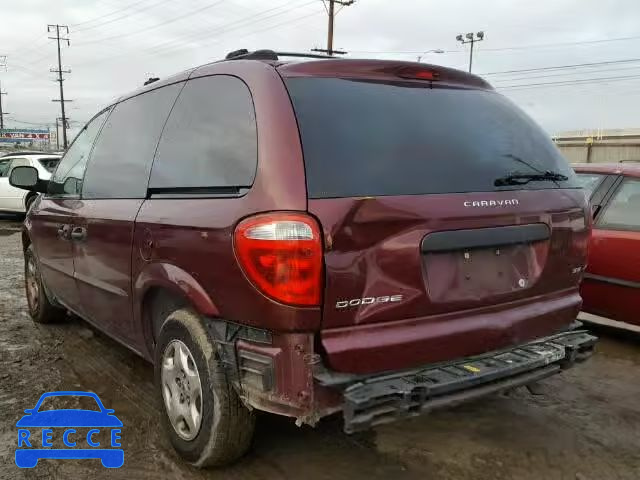 2003 DODGE CARAVAN SE 1D4GP25343B109775 image 2