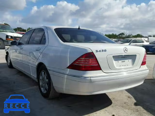 2000 MERCEDES-BENZ S430 WDBNG70J0YA129105 зображення 2