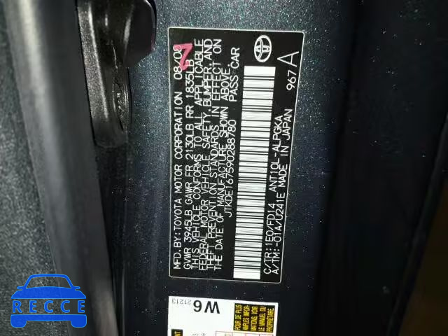 2009 TOYOTA SCION TC JTKDE167590288780 image 9