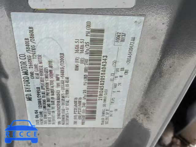 2005 FORD FREESTAR L 2FMDA58205BA04343 зображення 9