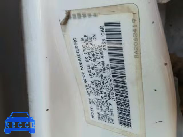 1998 CHEVROLET PRIZM/LSI 1Y1SK5281WZ411166 Bild 8