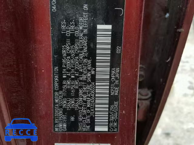 2006 TOYOTA SCION XB JTLKT324364083334 image 9