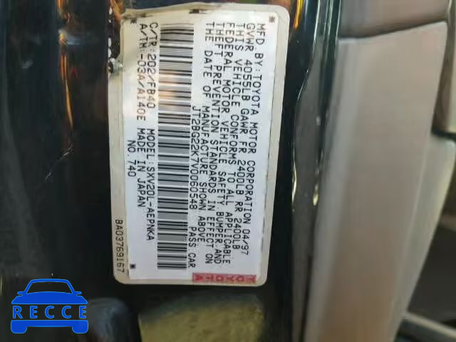 1997 TOYOTA CAMRY LE/X JT2BG22K7V0060548 image 9