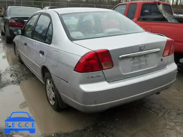 2001 HONDA CIVIC LX 1HGES16501L000445 image 2