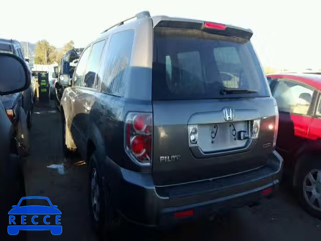 2007 HONDA PILOT EXL 2HKYF18797H519487 image 2