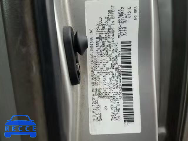 2004 TOYOTA SIENNA CE/ 5TDZA23C44S008272 image 9