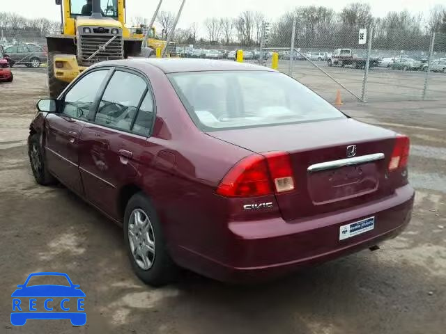 2002 HONDA CIVIC LX 1HGES16642L076938 зображення 2