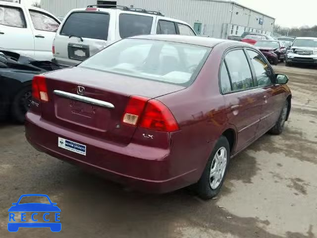 2002 HONDA CIVIC LX 1HGES16642L076938 зображення 3