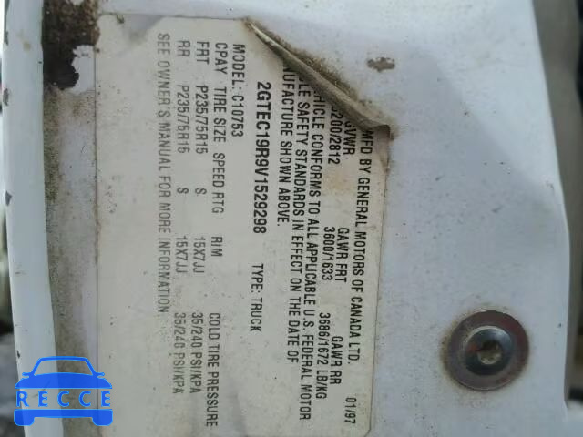 1997 GMC SIERRA C15 2GTEC19R9V1529298 image 9