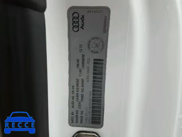 2010 AUDI A5 QUATTRO WAULFBFH8AN007560 image 9