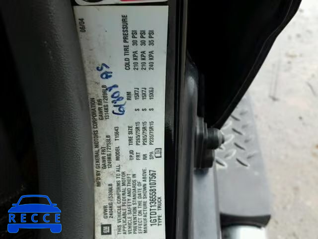 2005 GMC CANYON 1GTDT136558107567 image 9