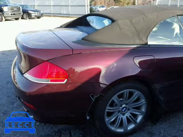 2006 BMW 650I WBAEK13436CN75475 зображення 9