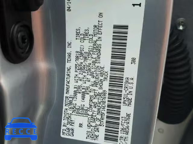 2014 TOYOTA TUNDRA DOU 5TFRM5F16EX076989 зображення 9
