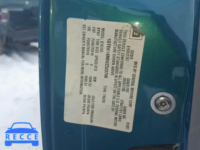 1997 GMC SIERRA K15 1GTEK14M8VZ523708 image 9